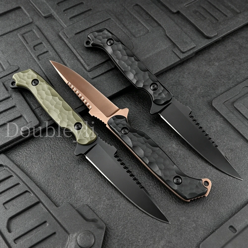 

Lightweight Straight Knife Multiple Styles Nylon Fiber Handle with K Sheath EDC Camping Travel Hiking Tool Festival Gifts Unisex