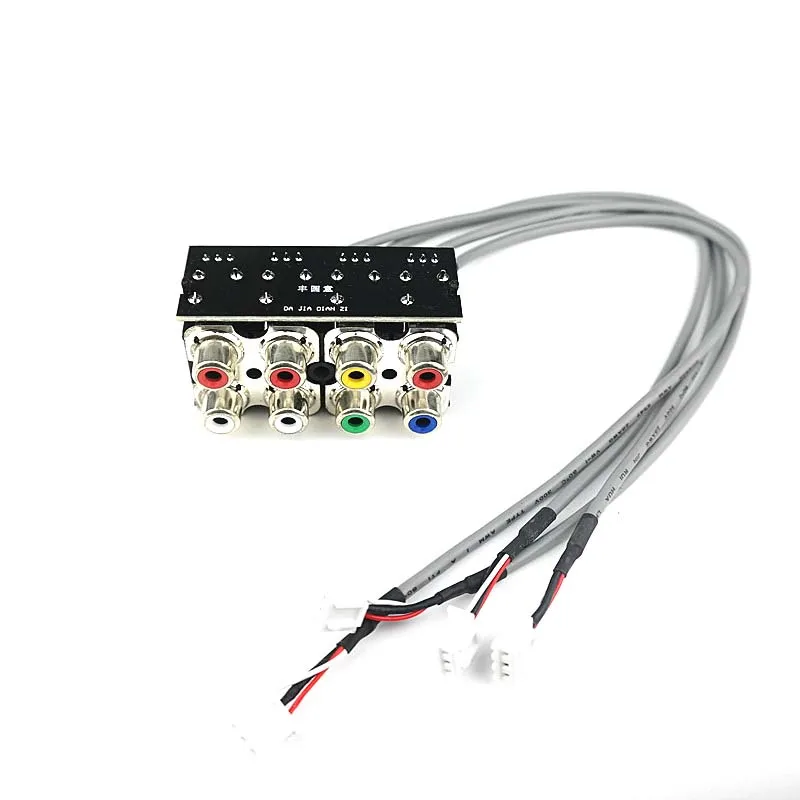 DLHiFi 3 ways Dual Channel Stereo RCA 1 In 3 Out  Or 1 Out 3 In AV Audio  Signal Source Select Switching Board With Cable