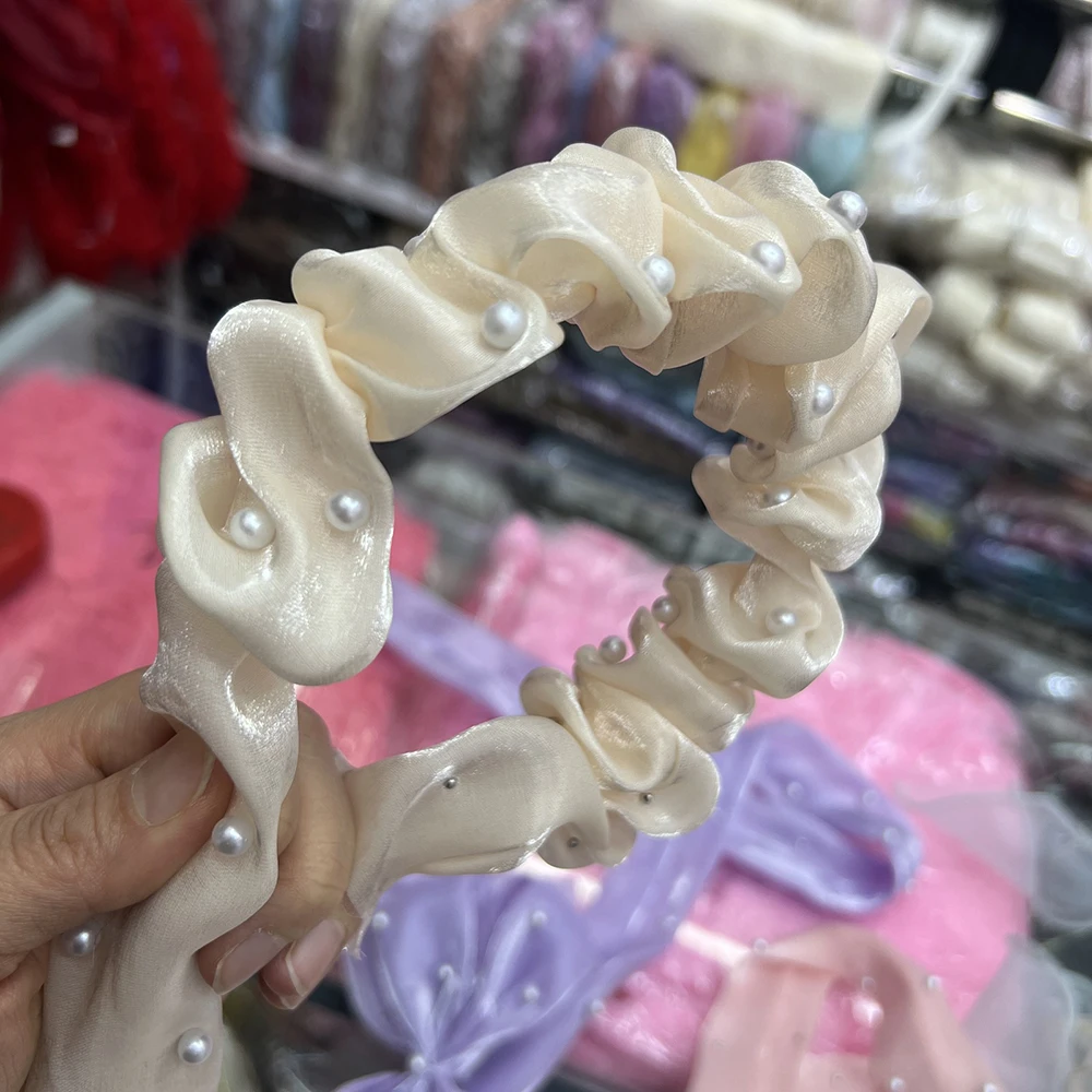

Fishtail Yarn Nails Pearl Ribbons 4cm Width Baking Ribbons Gift Wrap Webbing Thin Gauze Thin Gauze Webbing For Birthday Gift