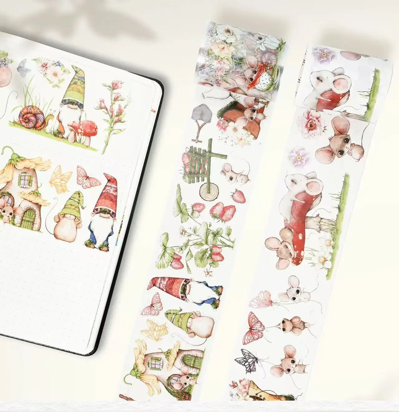 WT Studio Vintage Forest Animal Friendship Washi PET Tape for Plan Card Making DIY Scrapbooking Plan Decorative Sticker - Detail 1