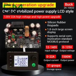 ZK-10022 DC12-140V Digital Step-Down Adjustable Voltage Regulator Constant Voltage and Current 22A/1500W Buck Module