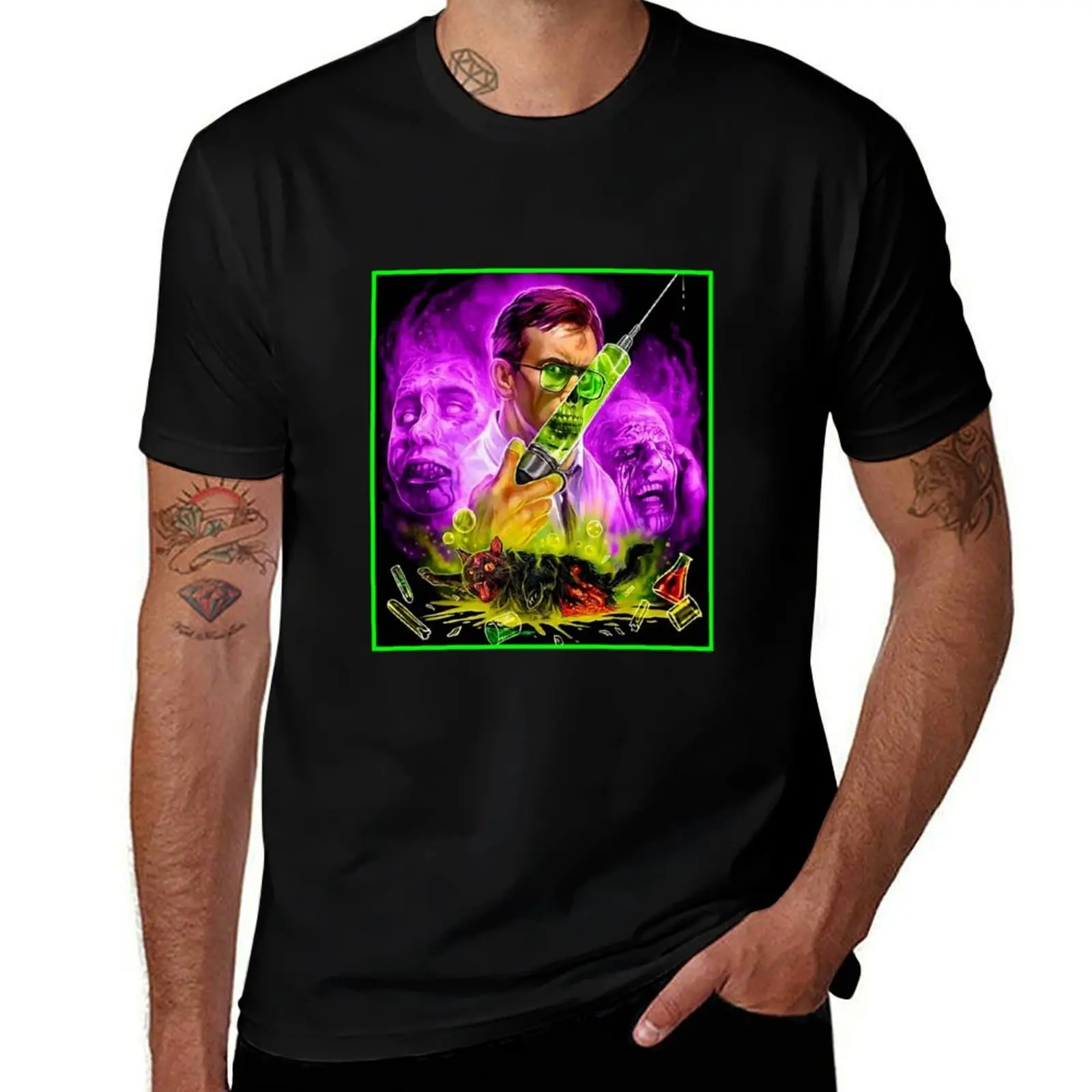 Reanimator Movie Fan art gifts T-Shirt Basic Solid Tee for Daily Use T-Shirt