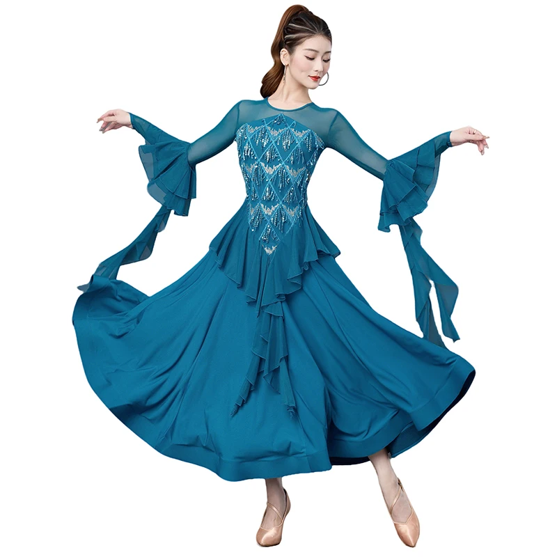 Modern Dance Dress 2025 New National Standard Waltz Friendship Dance Professional Competition Performance Dress LY7226