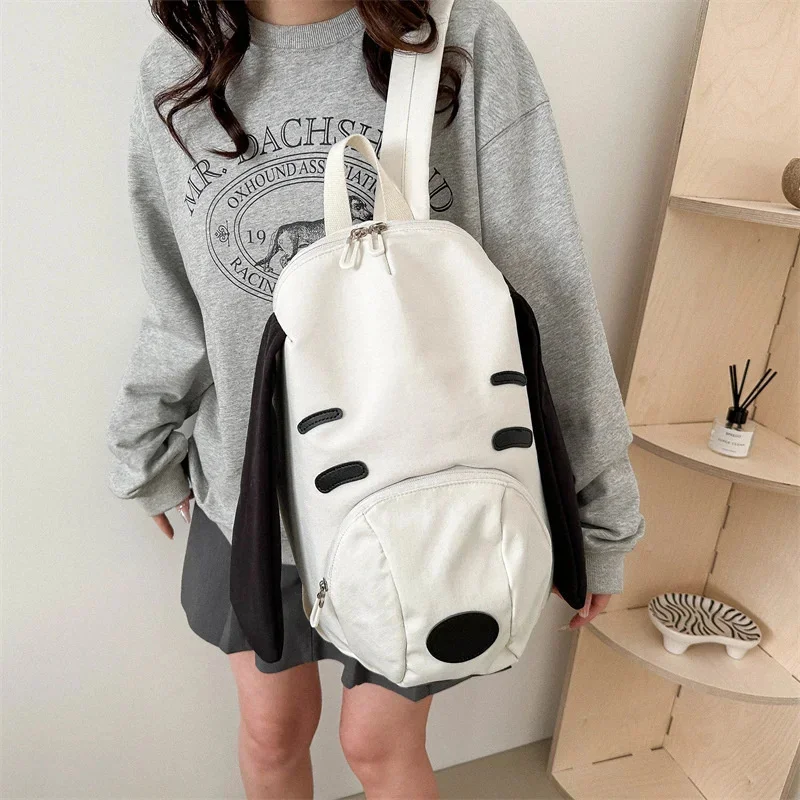 Y2K Dog Backpacks Korean Ins Casual JK Cute Little Dog Oxford Cloth Japanese Cute Student Bag Travel High Capacity Backpacks New