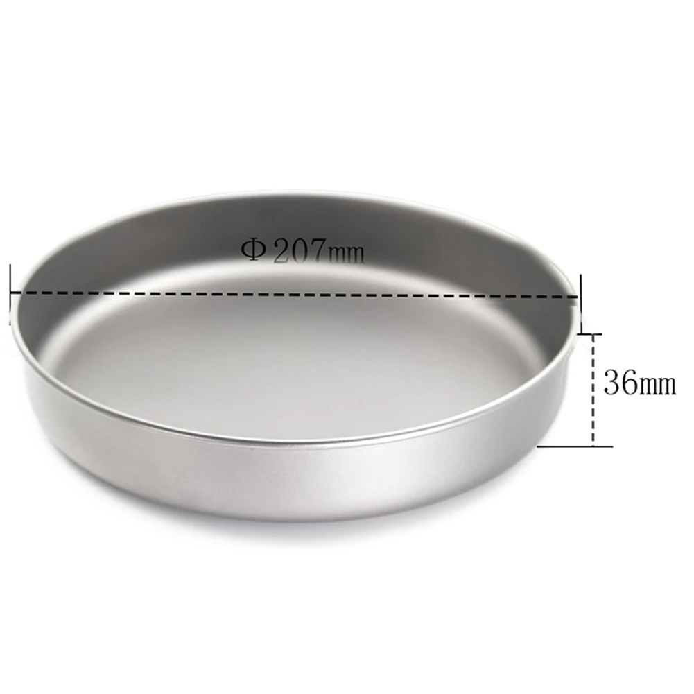Picture 3: Ultralight Pure Ti Frypan Pot Outdoor Camping Hiking Tableware Cookware Picnic Cooking Frying Pan Rust-resistant Odor-free Tools
