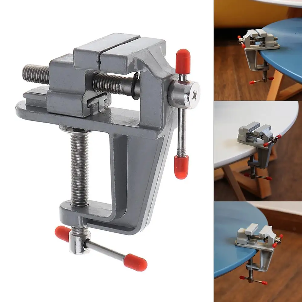 Mini Aluminum Alloy DIY Jaw Bench Clamp Drill Press Vice Micro Clip Power Tool Accessories for Clamping Table Water Pump