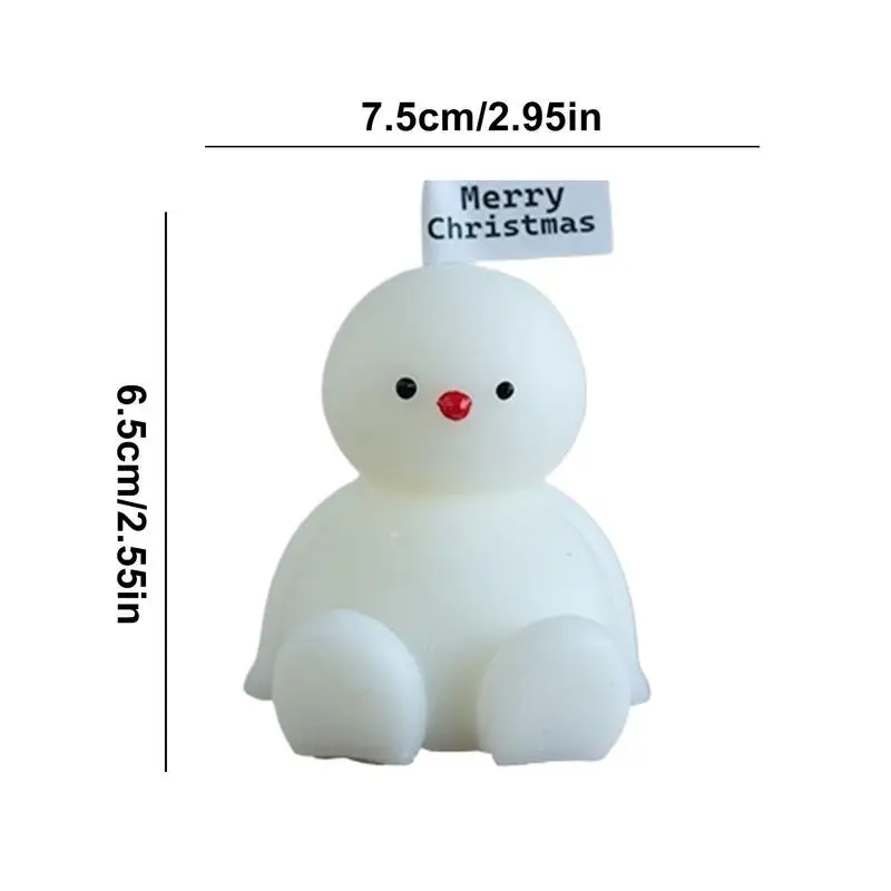 Boneco de neve vela bonito sentado boneco de neve em forma de natal velas novidade mesa peça central férias inverno decoração para casa para