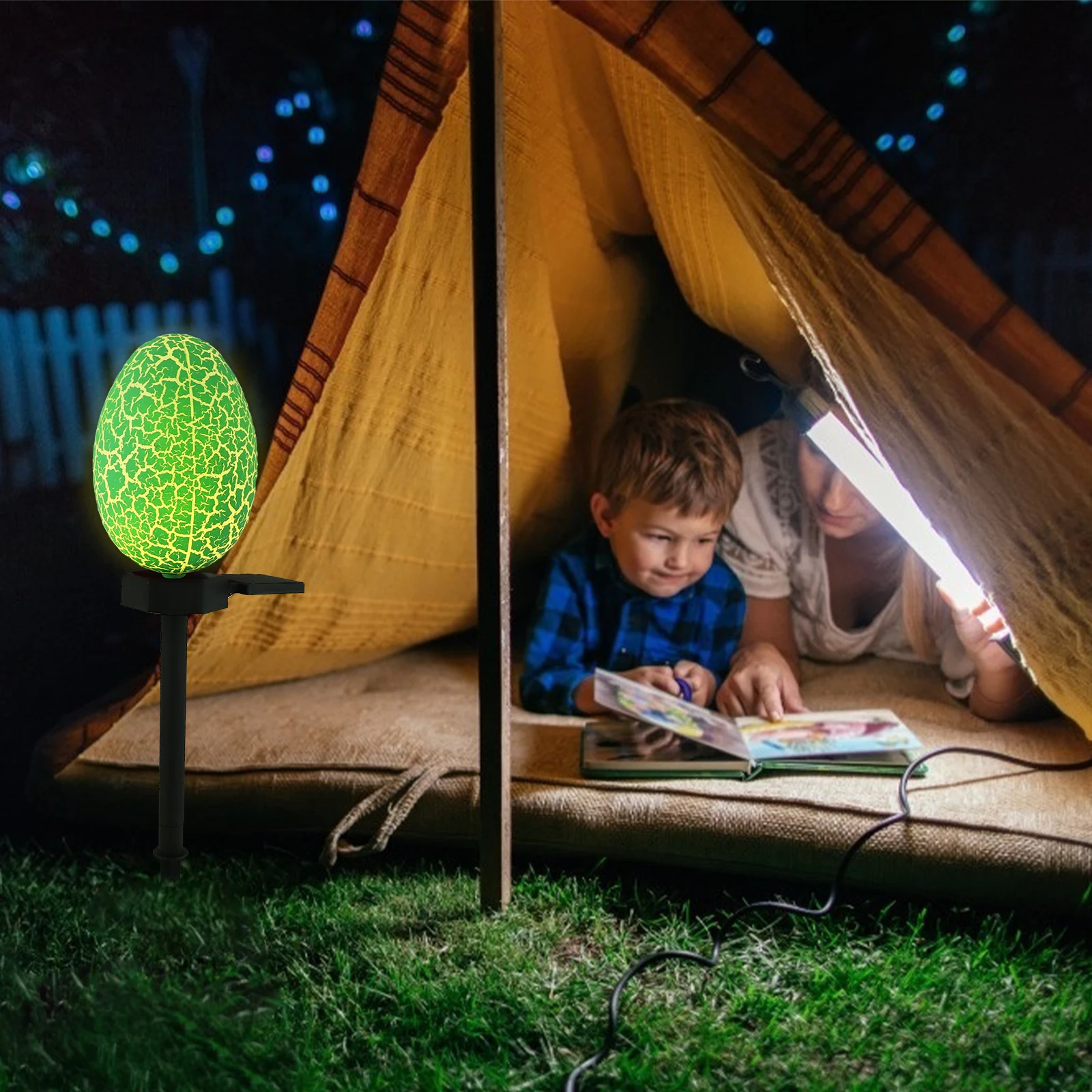 

Easter Solar Egg Light Outdoor Garden Solar Lamp Easy Installation Festive Decor