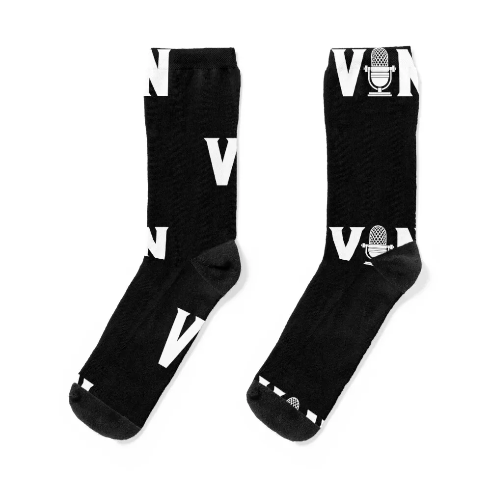 

Vin Scully microphone Socks heated ankle moving stockings fashionable Ladies Socks Men's