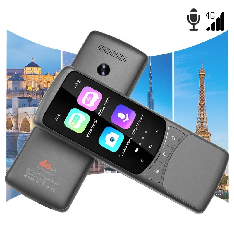 Best Selling Voice Translator Device 4G SIM Portable Smart Translator 138 Languages Recording and Photo Translation Z3-4G