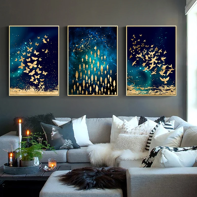 

3pcs Abstract Minimalist Butterfly Canvas Poster Picture Wall Modern Living Room Dining Room Office Interior Home Decoration