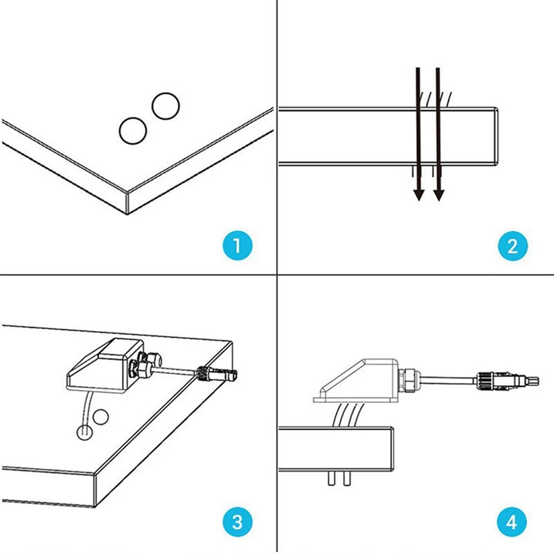 5X Roof Wire Entry Gland Box Solar Panel Cable Motorhome Caravan Boat-A