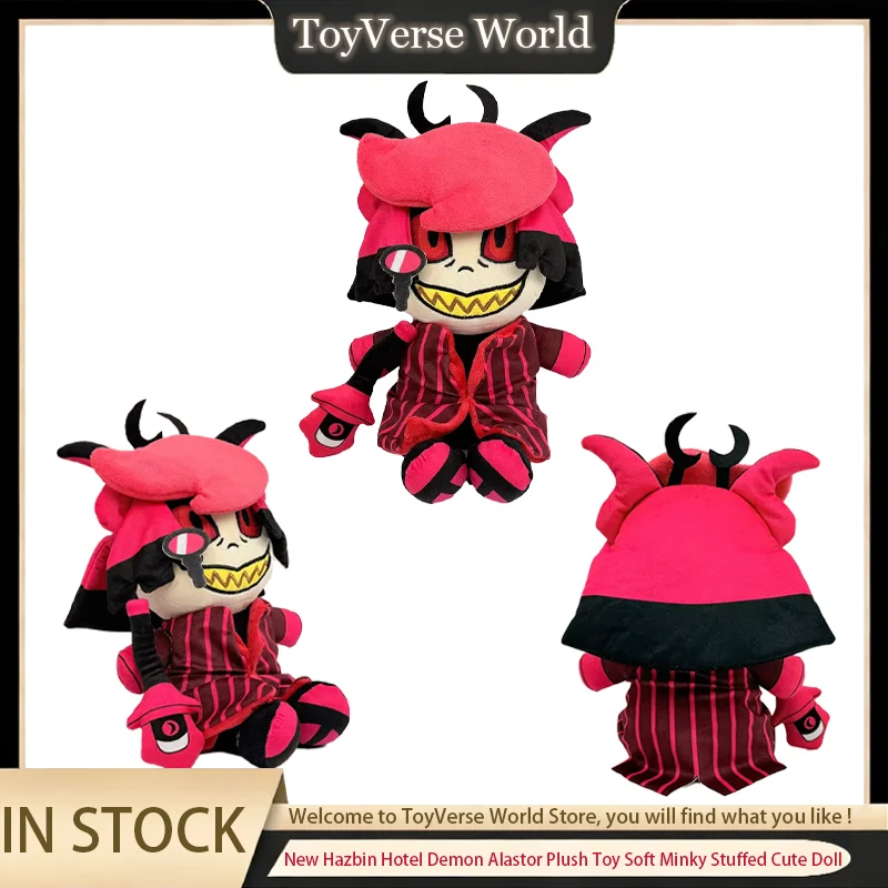 

Новая плюшевая игрушка-демон Аластор из Hazbin Hotel, мягкая кукла из плюша минки, милая коллекционная кукла-персонаж аниме-мультфильма, подарок на день рождения