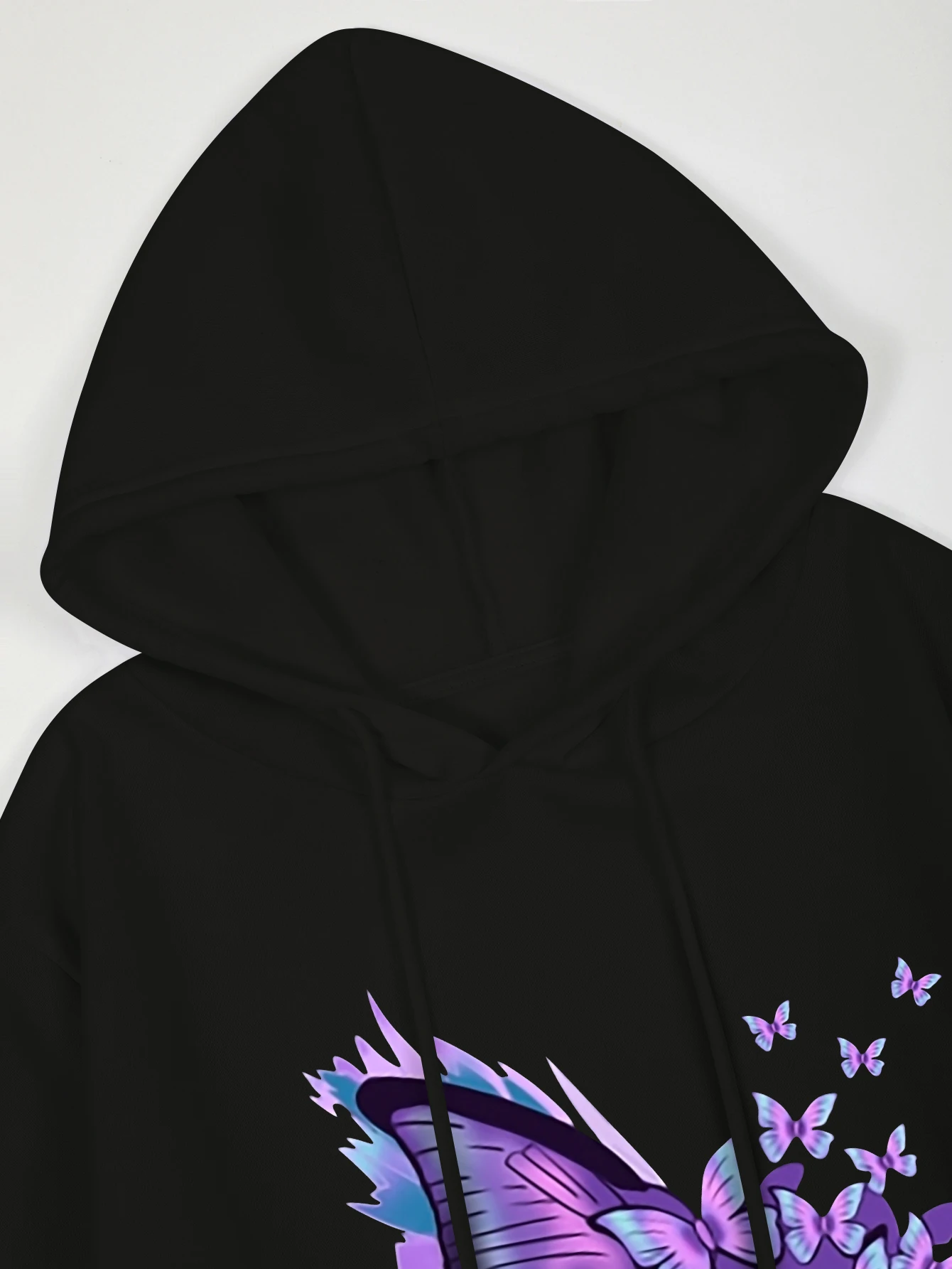 Purple Dream Butterfly Printed Hoodies Casual Women Sweatshirts Comfortable Fleece Pullover Crewneck Female Tops y2k Clothes