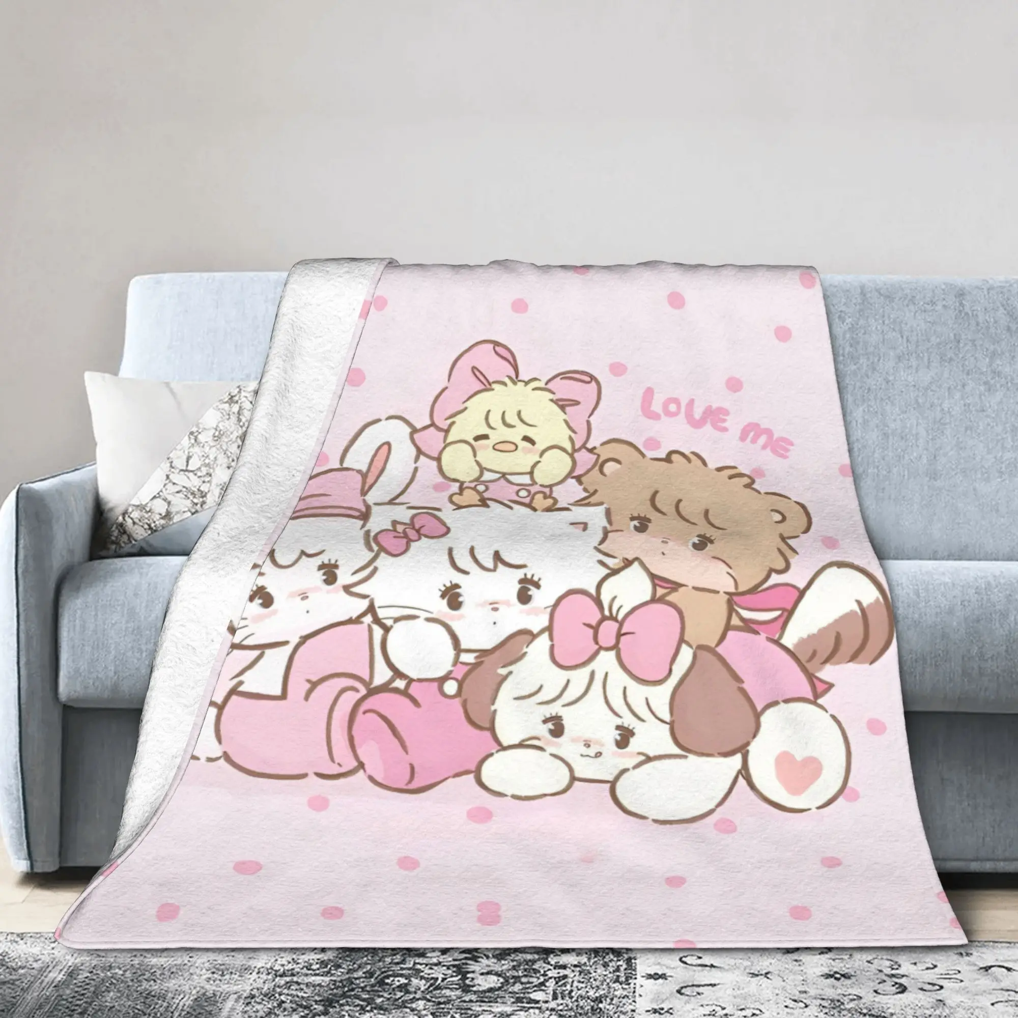 Mikkos Cute Cartoon Blankets Fuzzy Throw Blanket Summer Air Conditioning Portable Ultra-Soft Warm Bedsprea,
