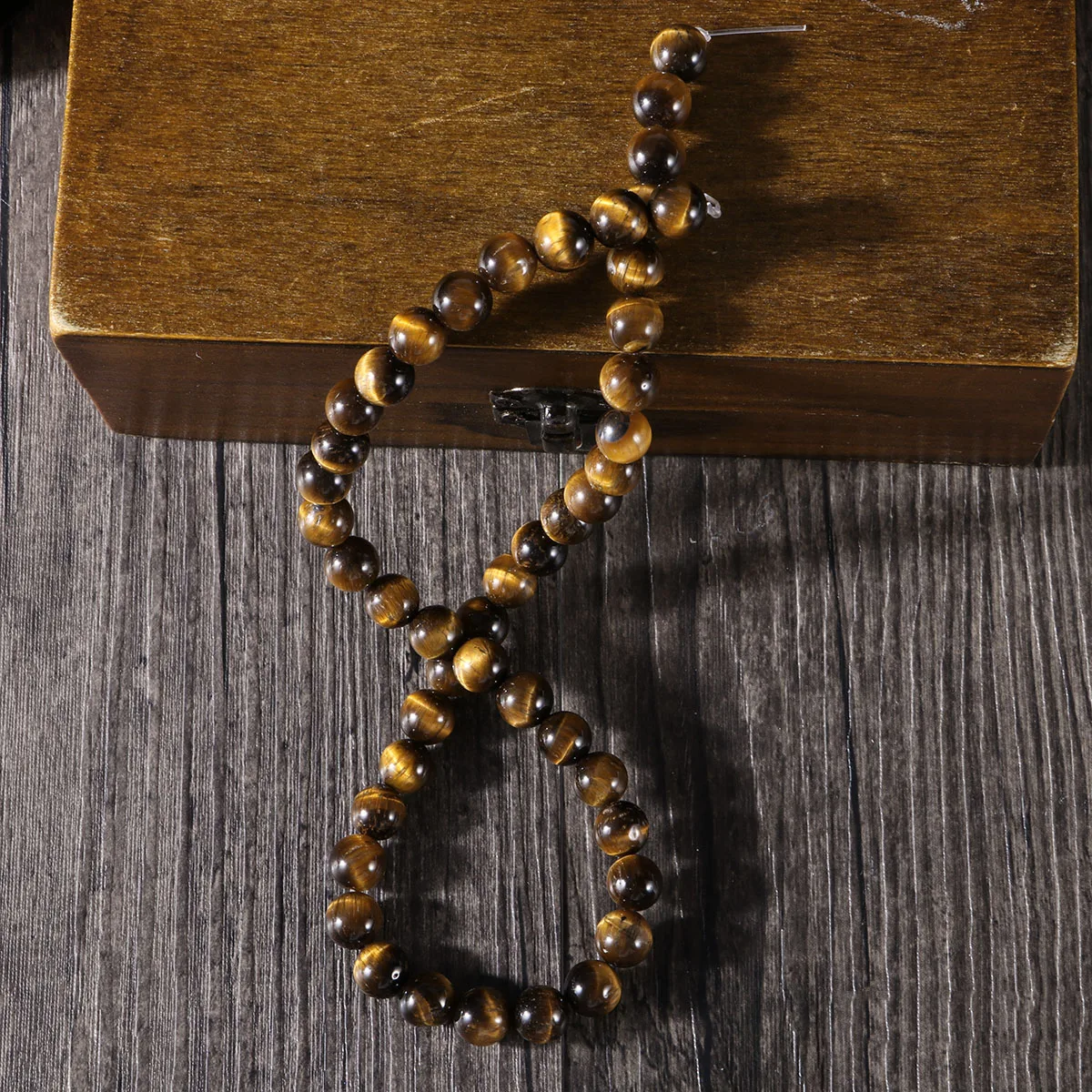 

37Pcs Natural Round Ab Grade Tiger Eye Agate Loose Stone Beads Bulk For Jewelry Making Necklace