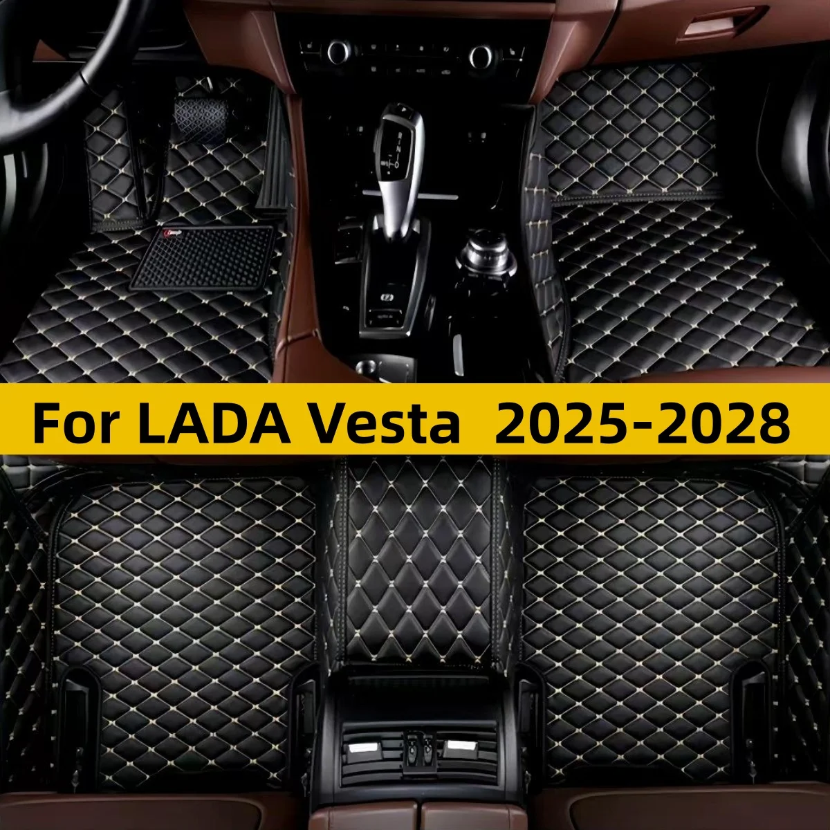 Custom Car Floor Mats For LADA Vesta 2025 2026 2027 2028 Auto Anti-dirt Full Set Carpet Pads Vehicle Foot Matts Rugs