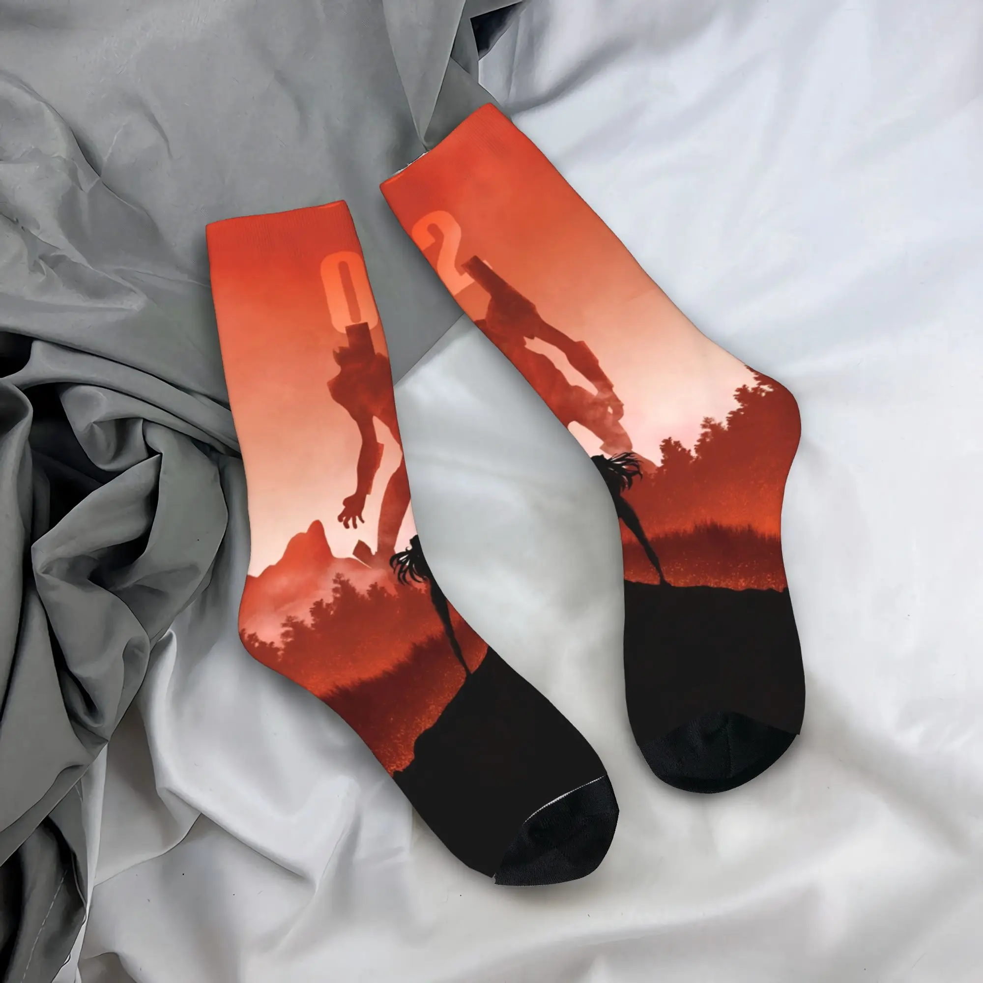 

Custom Funny Men's EVA Evangelions Dress Socks Unisex Breathbale Warm 3D Printed Ayanami Rei Crew Socks