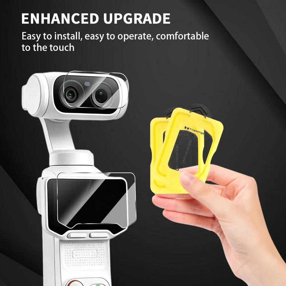 2-in-1 Easy Installation Dust Free Kit Screen Protector Tempered Glass for Insta360 Luna Ultra Anti-Scratch Camera Lens Film