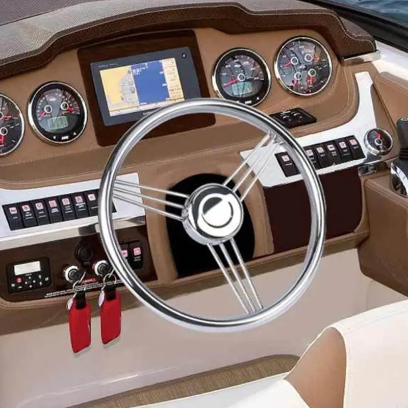 

Steel Hydraulic Steering Wheel Offering Comfortable Grip Hydraulic Steering System for Fishing Boats & Speedboats D7YA
