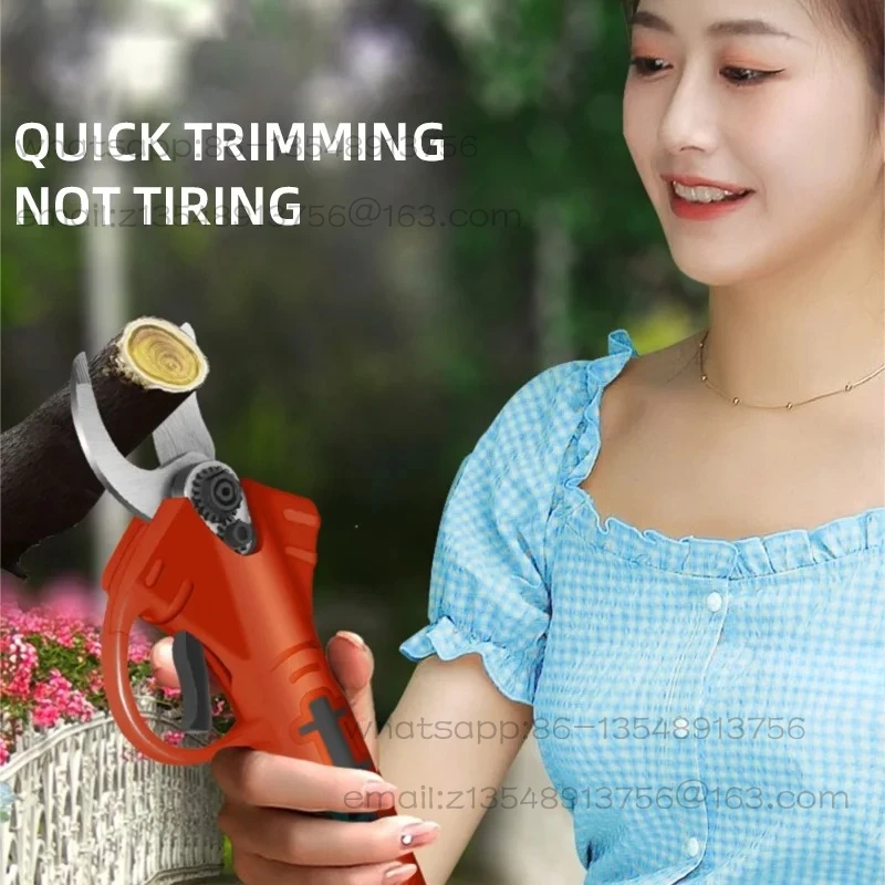 

Electric pruning shears fruit tree rechargeable LCD wireless lithium battery gardening garden thick branch shears