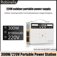300W 220V Portable Power Station 81000mAh Solar Generator Wireless Charging External Battery for Outdoor Camping RV Emergency