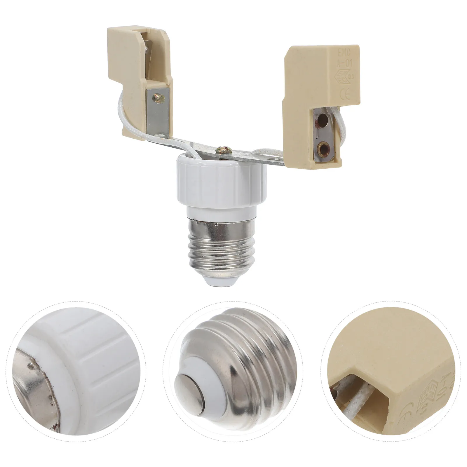 Ceramic E27 to R7s Lamp Holder Converter Socket Base 118Mm for Halogen Lights Safe Insulation Versatile Workshop Home Use