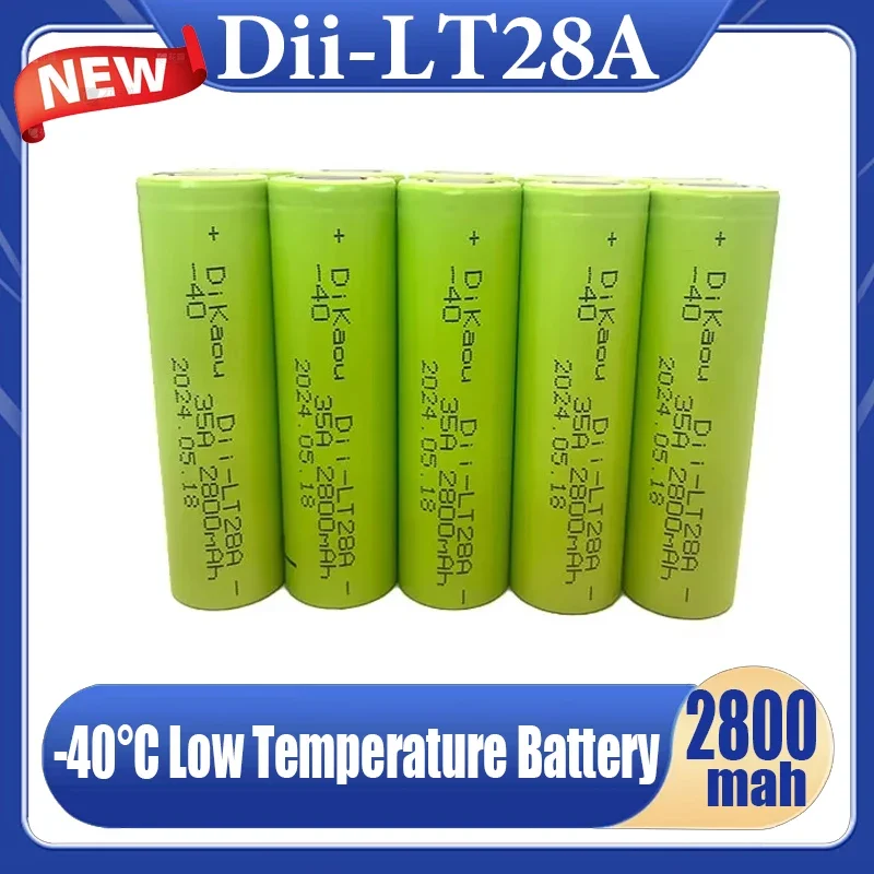 18650 Battery -40°C Low Temperature Battery 3.7V 2800mAh for Scooters Power Tools Model Aircraft Energy Storage Power Supply