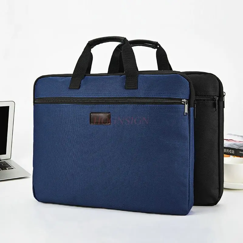 

1pcs Canvas file bag, file bag, men's business tote bag, briefcase, student tutoring bag, waterproof material bag