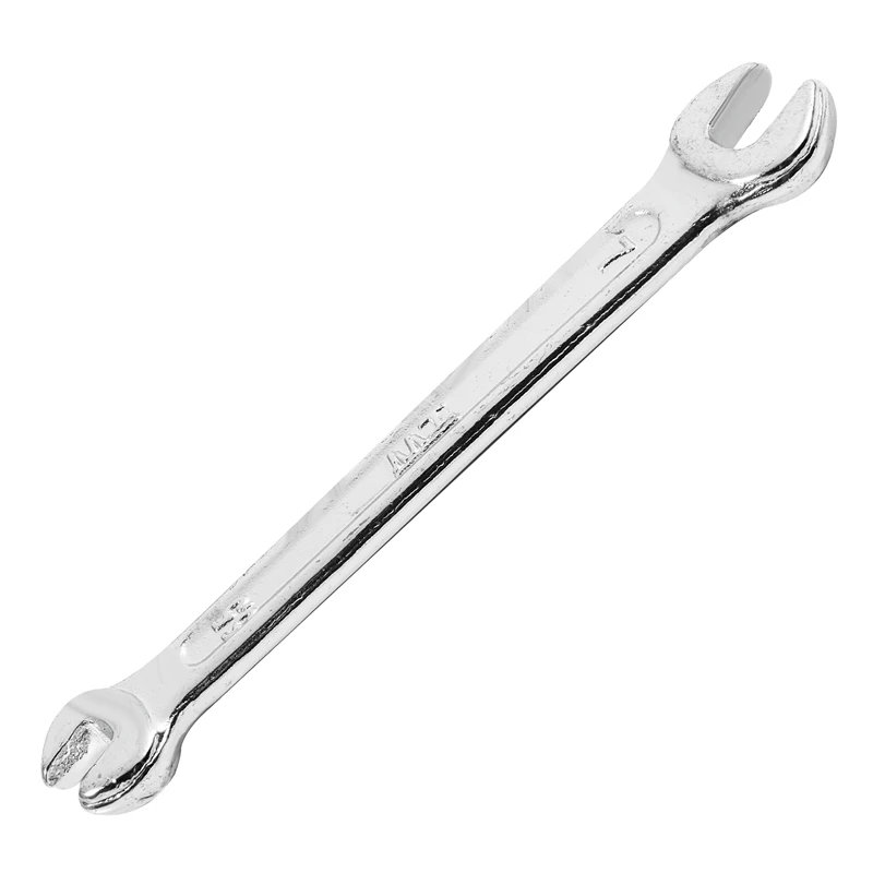 Silver Tone 5.5mm x 7mm U Shape Double Open-ended Wrench Tool Mini