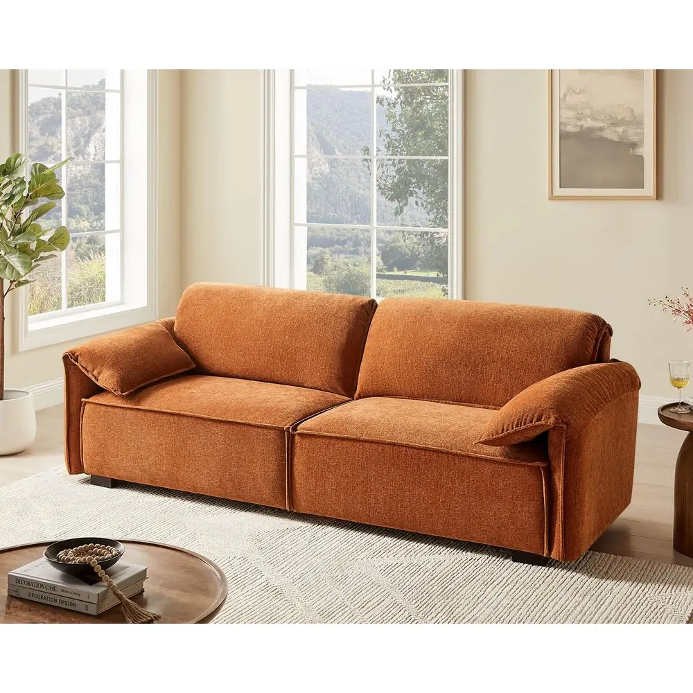 

92.9 Sofa Couch for Living Room, Modern Comfy 3Seater Cloud Sofas, Chenille Small Couches for Small Spaces, holstered Deep Se