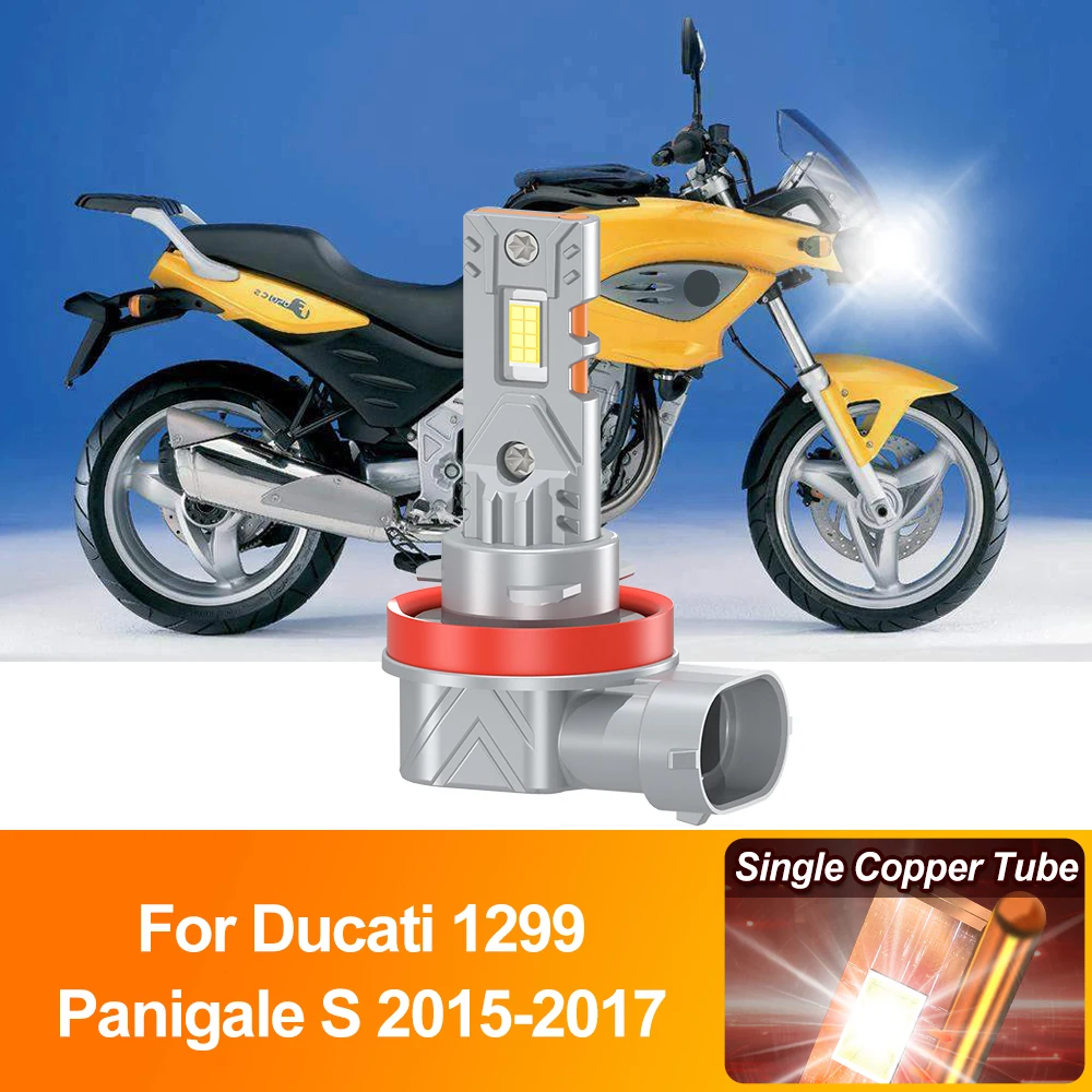 

H11 Motorcycle LED Headlights Bulbs 10000LM CSP Chip 12V 6000K Moto Accessories For Ducati 1299 Panigale S 2015 2016 2017