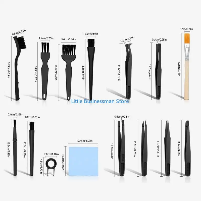 Professionelles 16-in-1-Set mit elektronischen Reinigungswerkzeugen mit verschiedenen Bürsten und Gebläse M76A – Detail 6