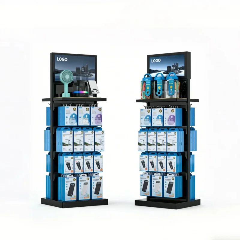 custom.Price Double-sided Metal Wire Multipurpose Shelves Organizer Stand Phone Accessories Display Rack