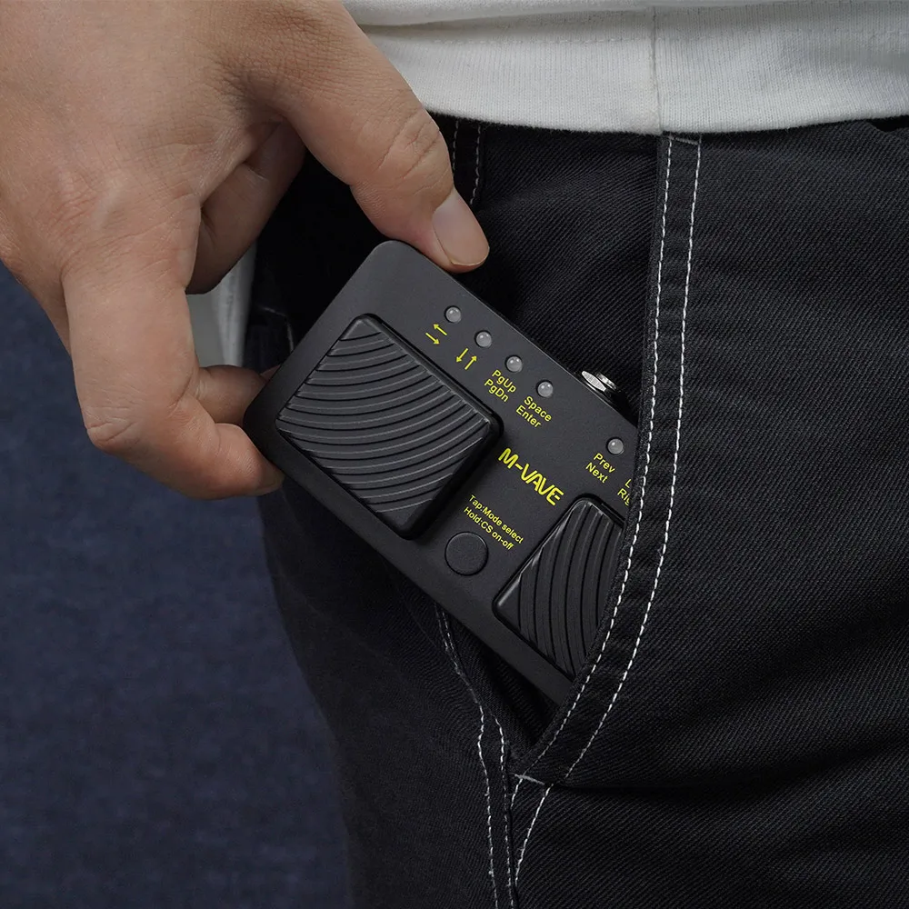 M-VAVE Cube Turner Pro sans fil Bluetooth Turner Page pédale silencieuse USB Rechargeable pour iPad iPhone tablette téléphone intelligent