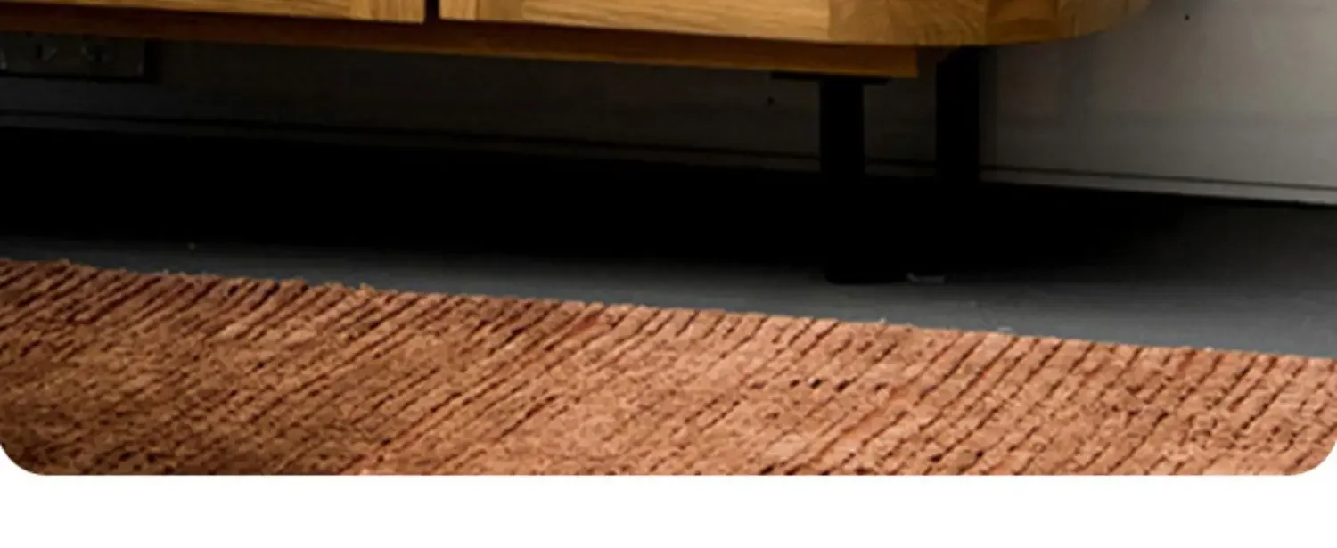 Rattan TV Cabinet ins Wind Homestay Solid Wood Floor TV Cabinet Wabi Sandy Wind Designer Storage Locker