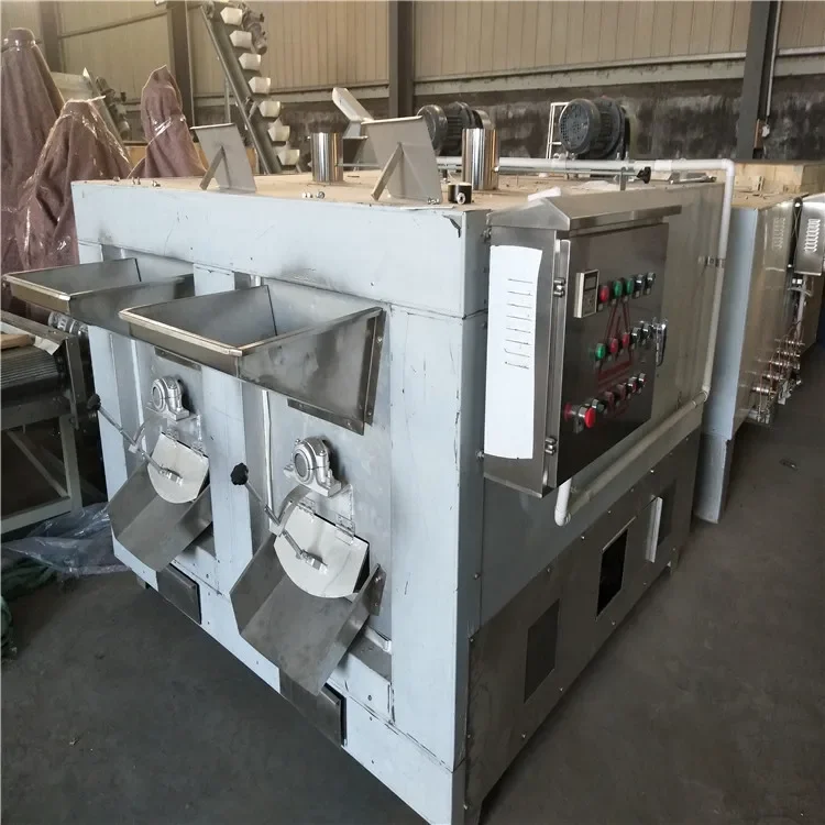 Bean Roaster Peanut Drum Roaster Capacity 100 - 500 Kg/h Gas Nut Roasting Machine / Roasting Machine For Peanuts