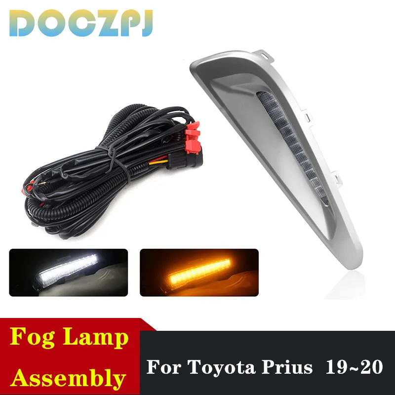 

1Set Car Front Bumper Driving Coner Light Fog Lamp Assembly For Toyota Prius 2019 2020 Daytime Running Lights