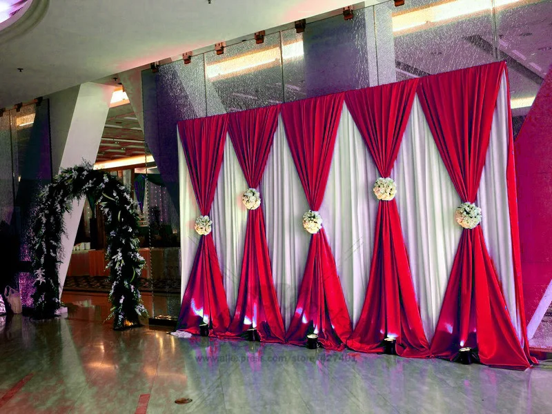 3x6m ( Wedding Backdrop Drapes/stage Backdrop Curtain For Event&party&banquet Decoration(lycra Chair Cover)