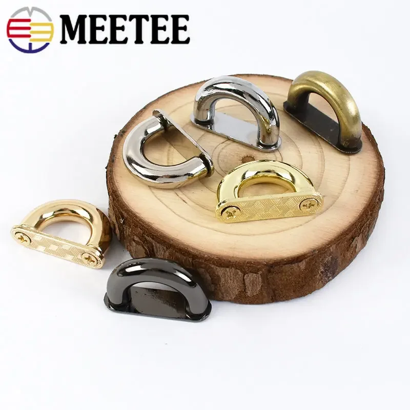 2/5/10Pcs Metal Bag Strap Buckles D Ring Arch Bridge Buckle Screw Handbag Chain Connector Hooks Leather Clasp DIY Accessories