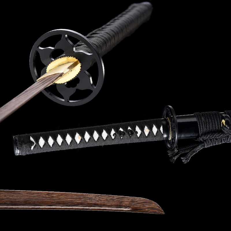 Custom-made Iaito Training Sword,Decoration Full Size Japanese Sword, Quality Wooden Sword Japanese Katana, Type J, Tsuba Iron