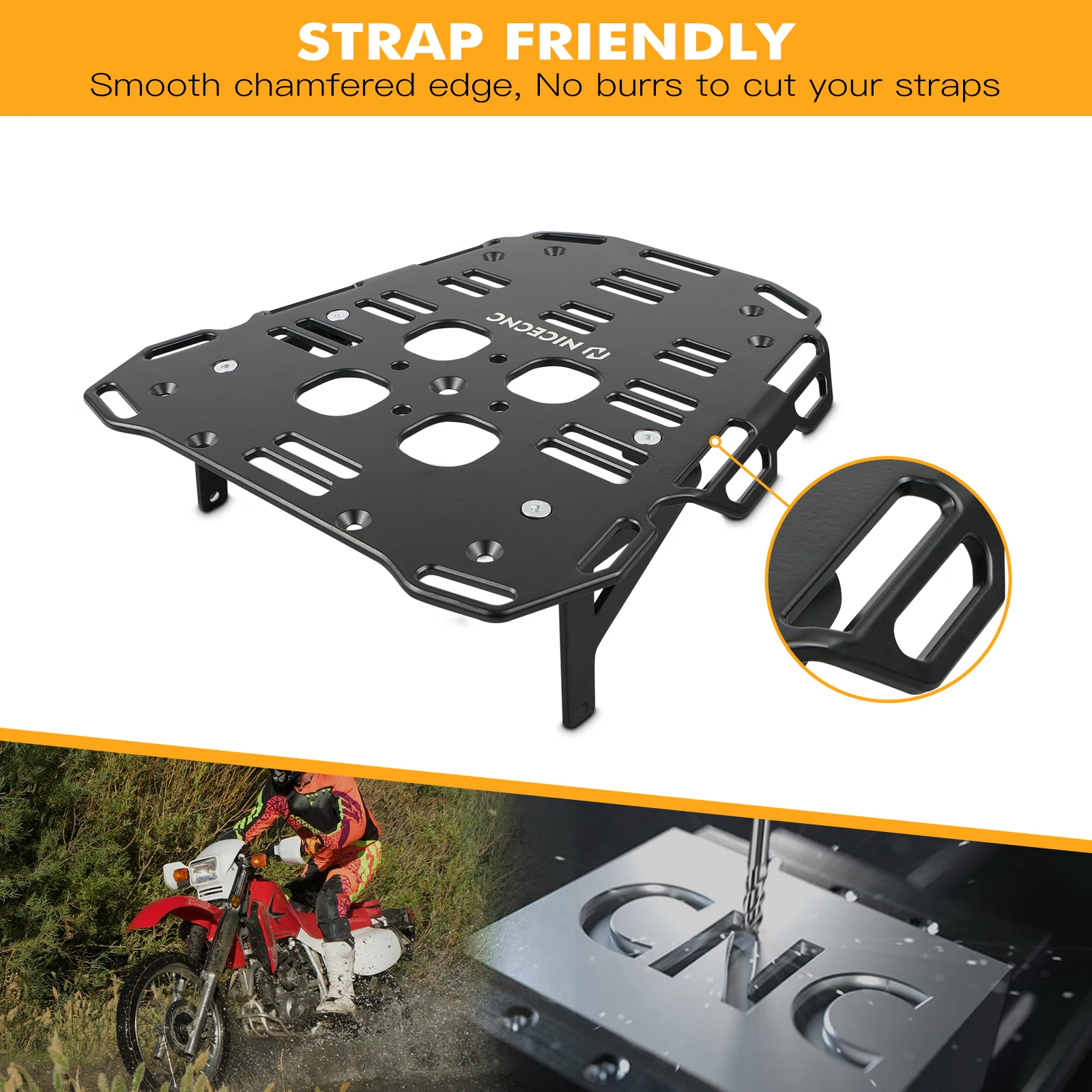 NICECNC 혼다 XR650L XR 650L 1993-2025 2024 2023 2022 2021 2020 오토바이 리어 러기지 랙 카고 랙 브래킷 알루미늄