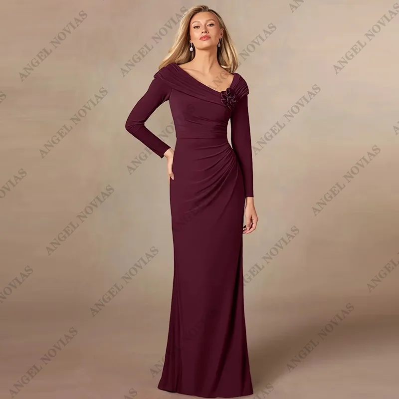 

Customized Sheath Off the Shoulder Chiffon Mother of the Bride Dress elegant party dresses for women formal dress