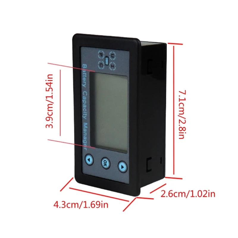 Tester batteria 100A/200A/300A/500A Misuratore energia tensione corrente con shunt cavo collegamento Multimetro Drosphip