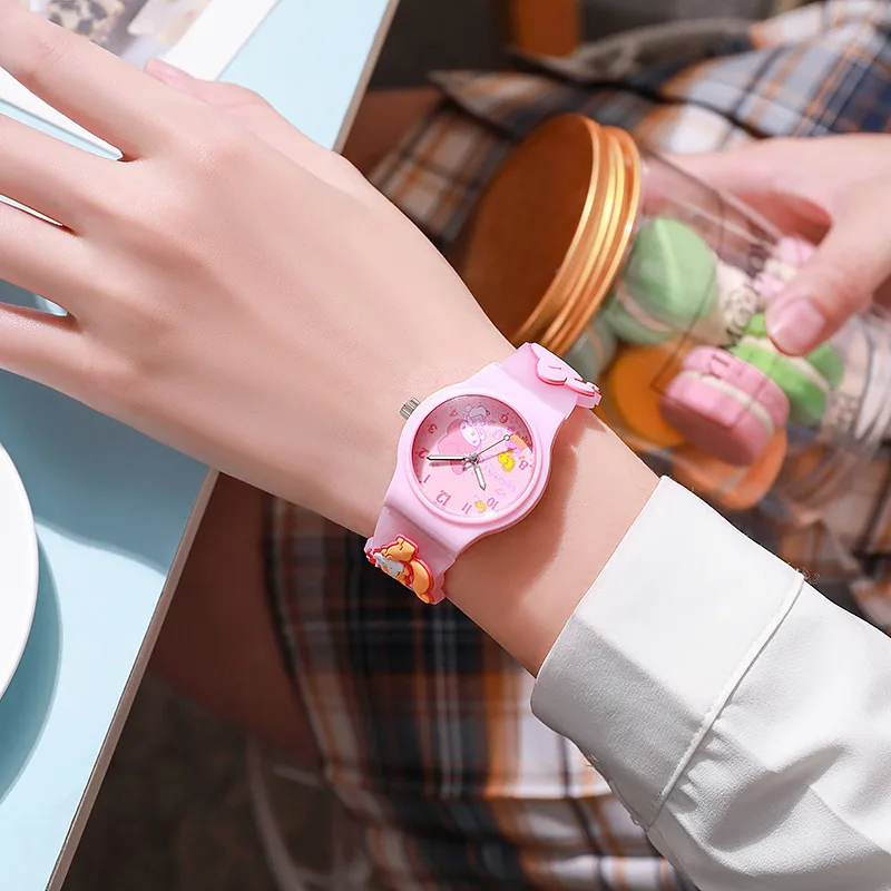 Neue HelloKitty Uhren für Mädchen 3D Cartoon-Muster Kuromi Schüler Wasserdichte Quarz Kinderuhr Armbanduhr Kinder Geschenk Spielzeug – Detail 6