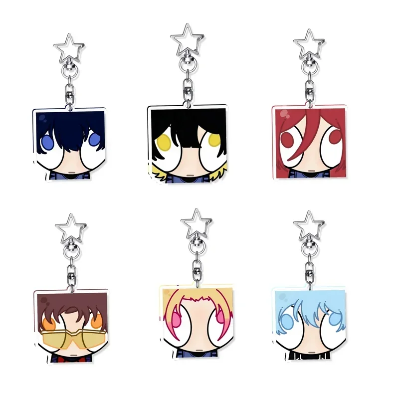 

Брелок для ключей по аниме Blue Lock: мультяшный кулон с фигурками Исаги Йоичи, Рэо Микаге, Сейширо Наги. Подарок для мужчин и женщин, для косплея.