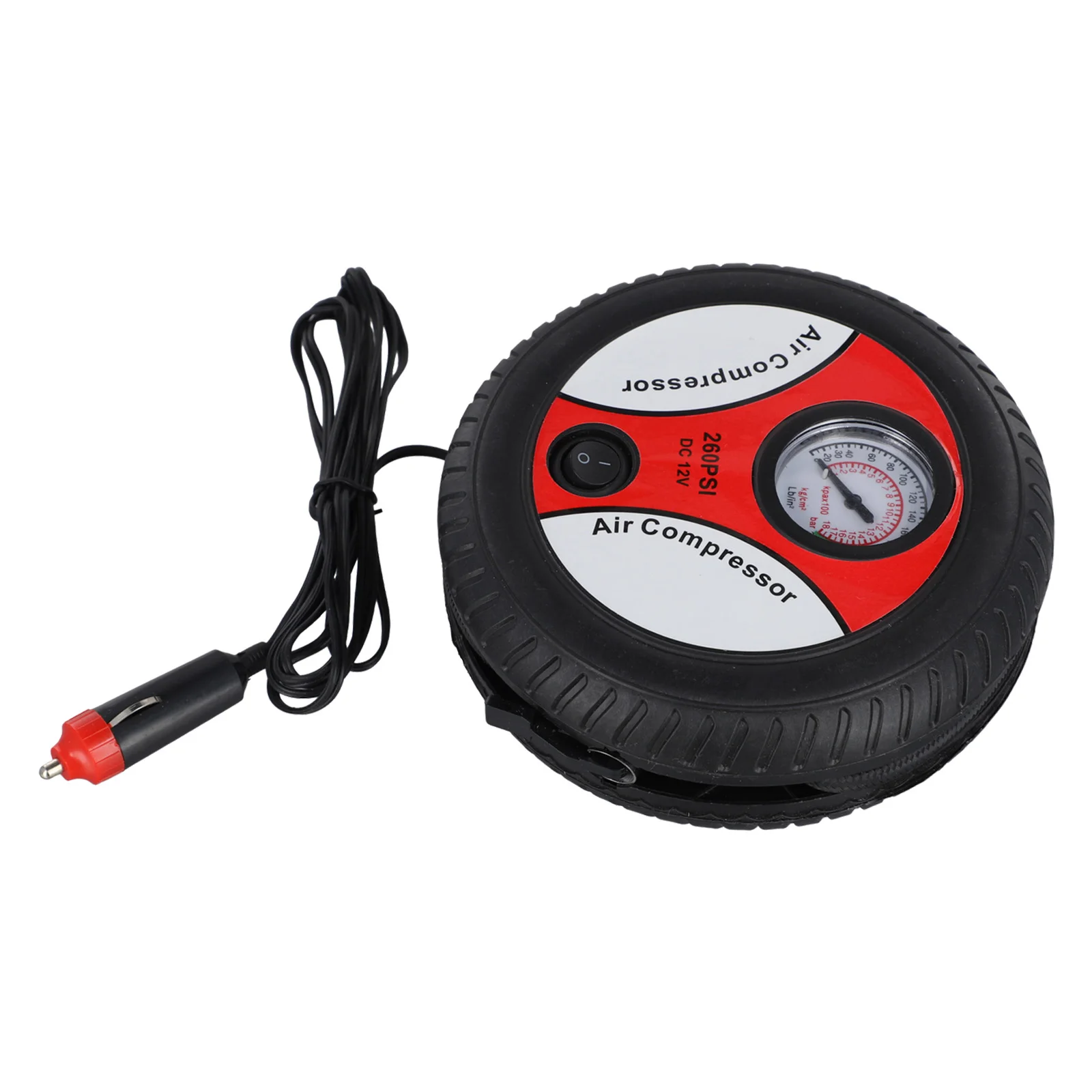 

12V Tyre Inflator 12V Portable Air Compressor Wear-resistant ABS+metal Anti-corrosion Suitable For Sports Equipment Practical