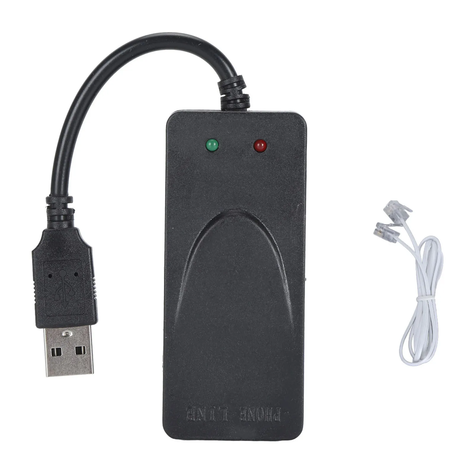 USB External  Up Fax Data Modem Dual RJ11 Ports Support Caller ID Plug and Play 56K Anti Thunder Computer Fax Modem for PC