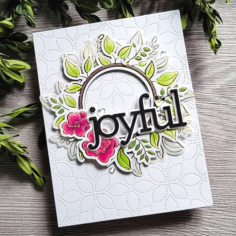 أيام الربيع الأزهار يترك الدانتيل إطار خلفية قطع يموت DIY بها بنفسك سكرابوكينغ ألبوم صور ديكورا قالب صنع بطاقة الحرفية