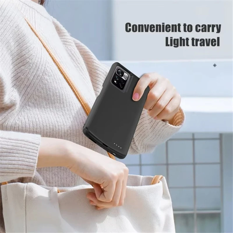 10000mAh Power Cover for XiaoMi Redmi Note 12 11 10 Pro Plus External Battery Charger Case Portable Power Bank Case